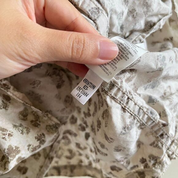 CHICO'S Olive Green Cream Animal‎ Print Lightweight Jacket Zip-Up Size 0 (S-6) - Picture 5 of 6